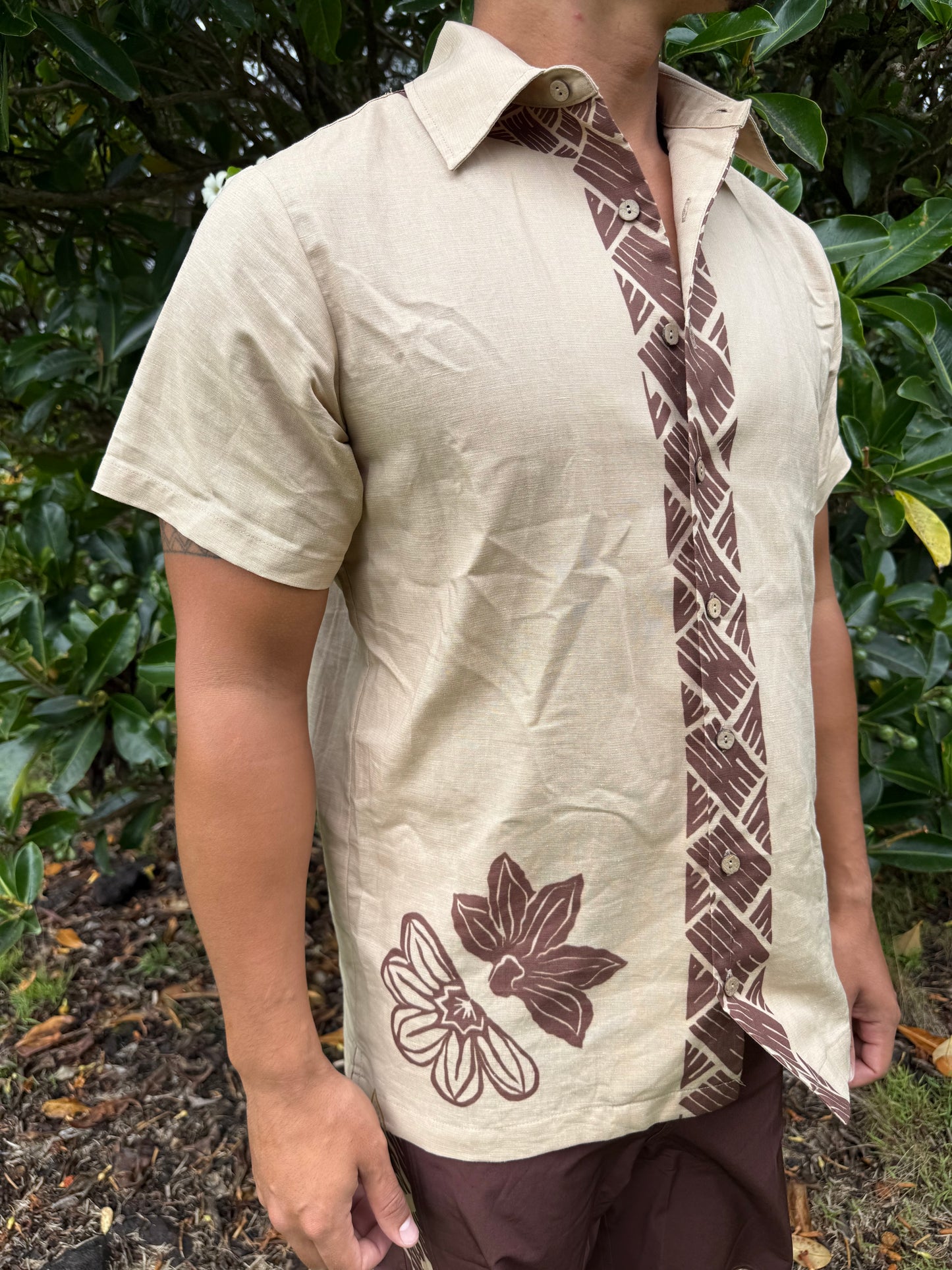 Naupaka & Lauhala Aloha Shirt