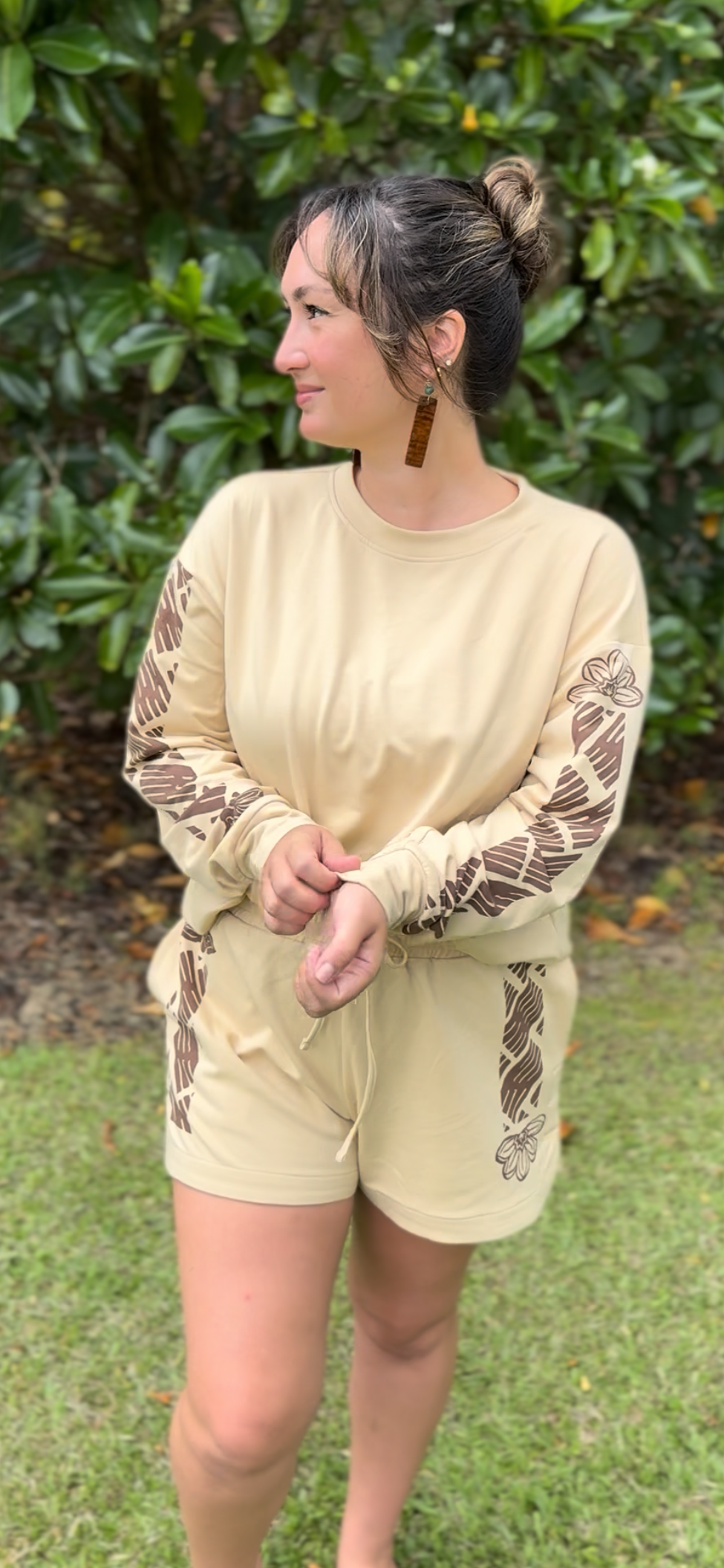 Naupaka & Lauhala Cotton Long Sleeve