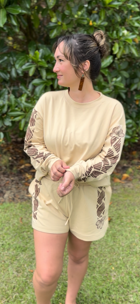 Naupaka & Lauhala Cotton Long Sleeve