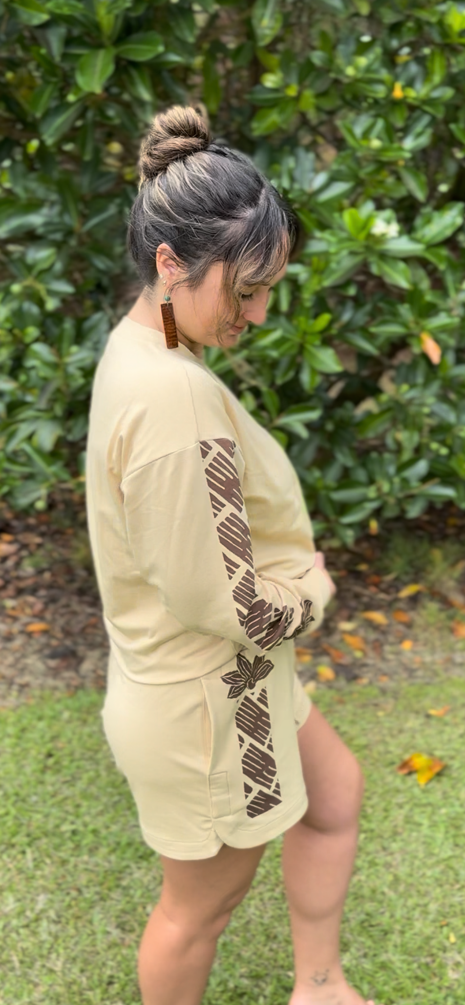 Naupaka & Lauhala Cotton Long Sleeve