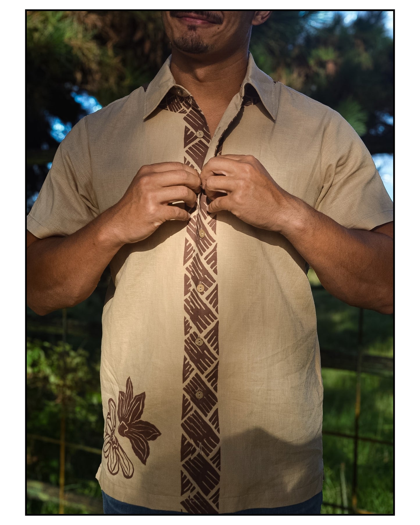 Naupaka & Lauhala Aloha Shirt