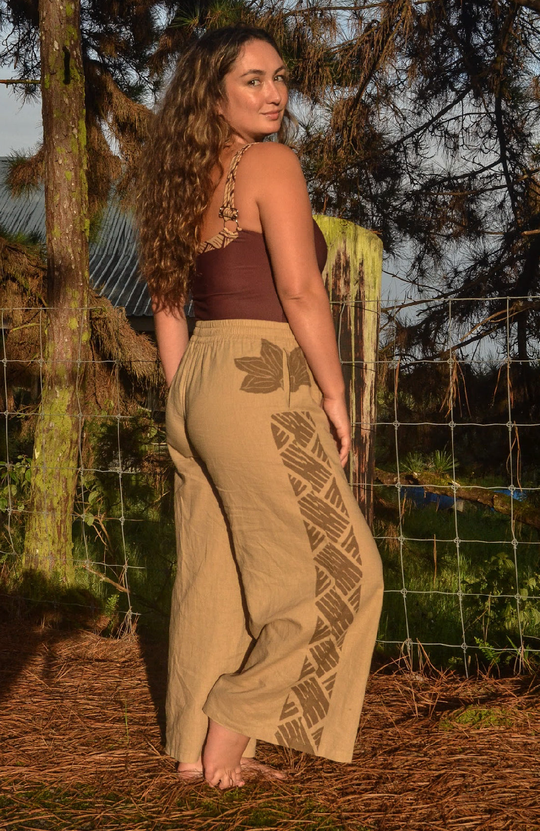 Naupaka & Lauhala Linen Pant