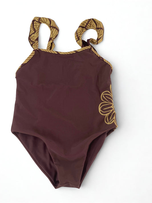 Naupaka & Lauhala Keiki Girl Swimsuit