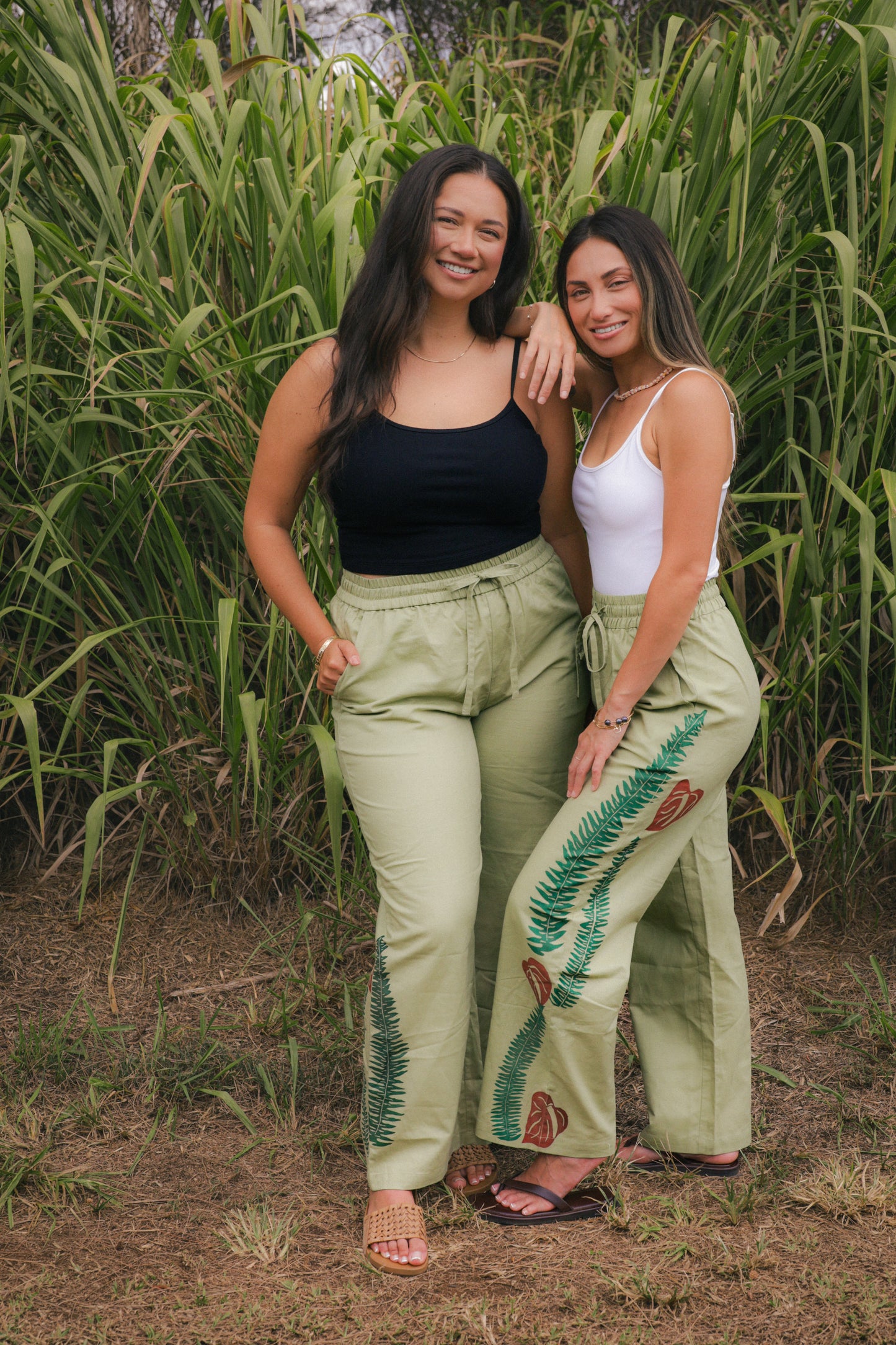 Kupukupu & Antherium Linen Pant